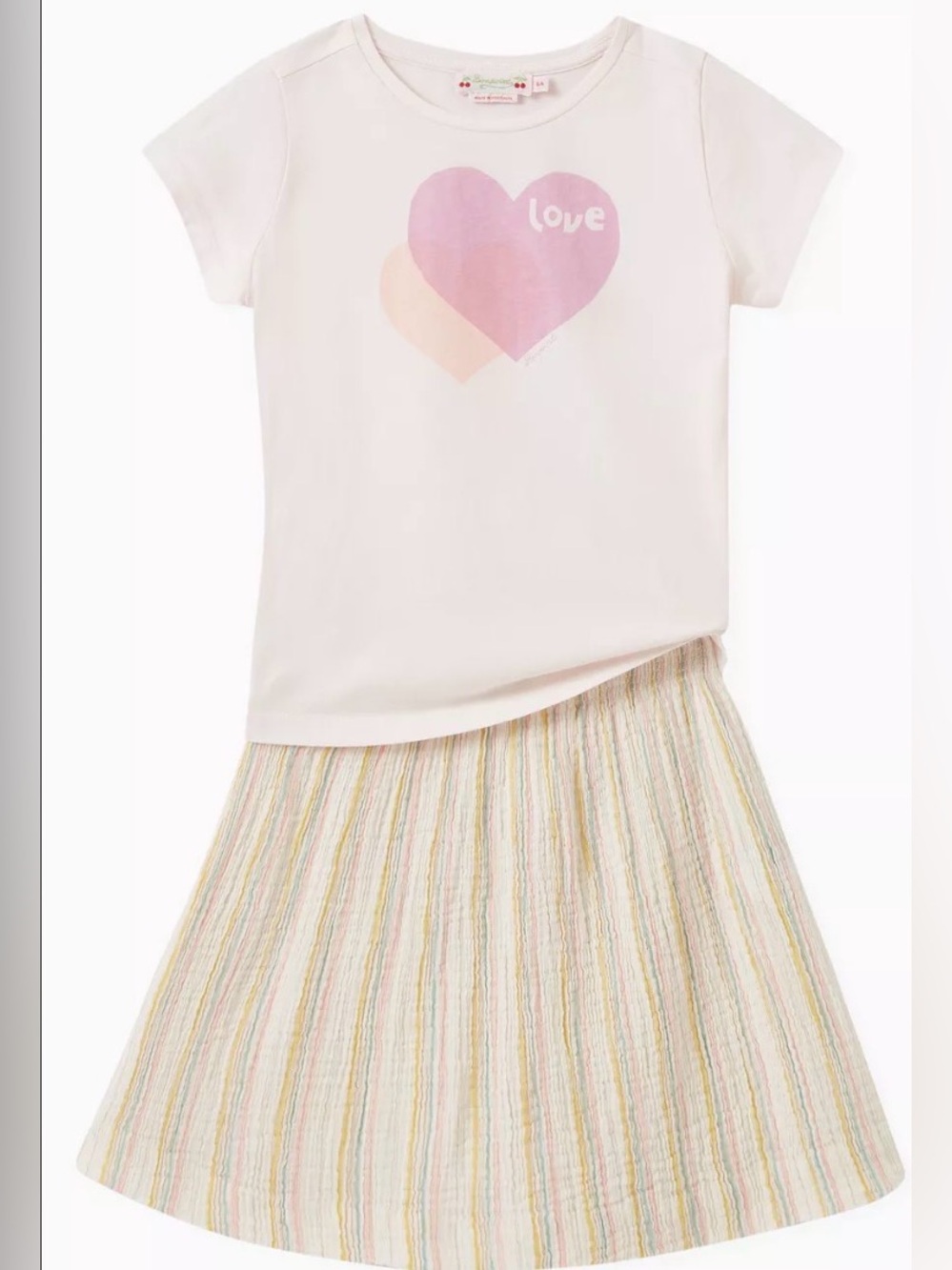 Bonpoint Noumea Striped Skirt in Cotton. Size 7-10 years